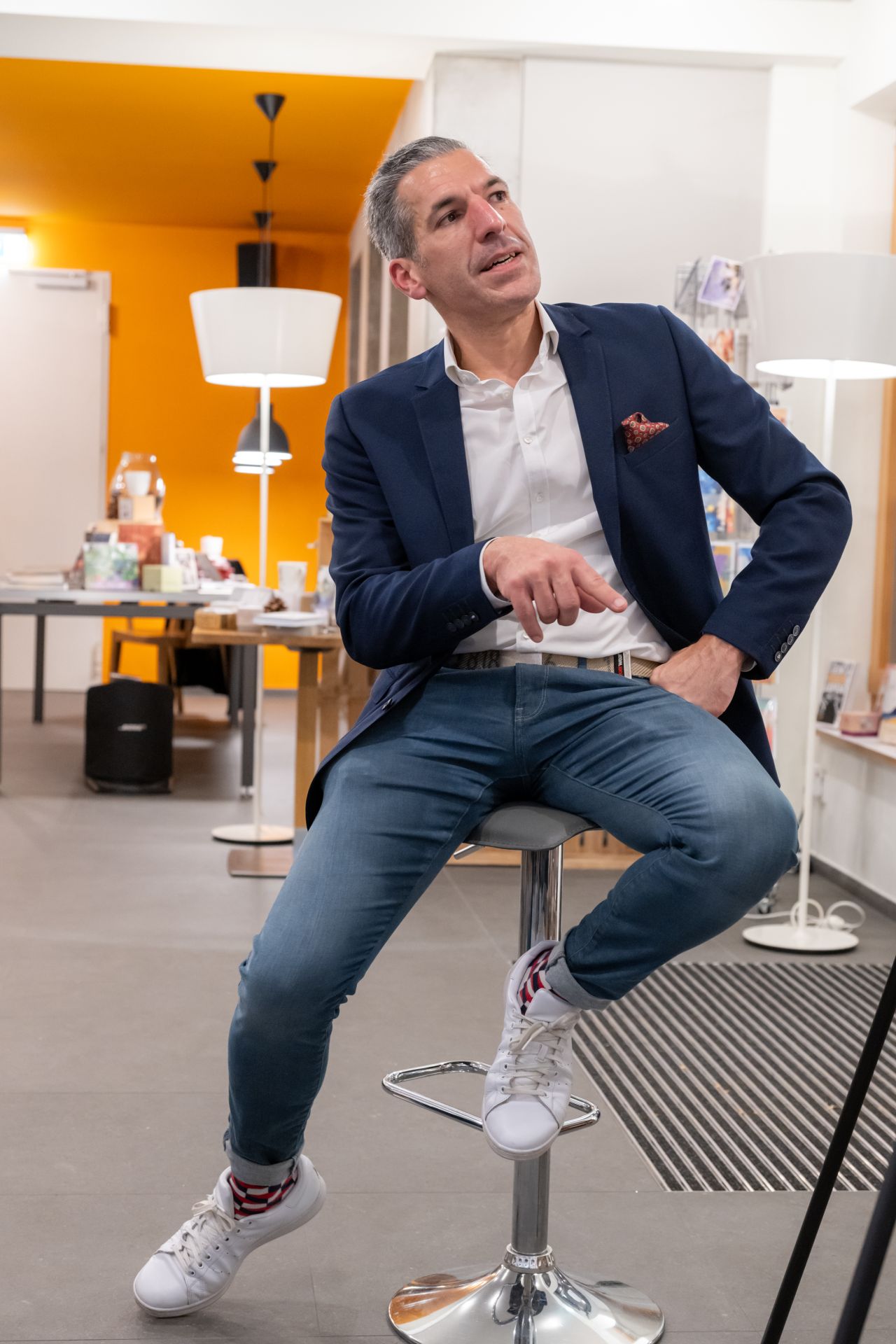 Johanness Grassl im Cafe Schorndorf